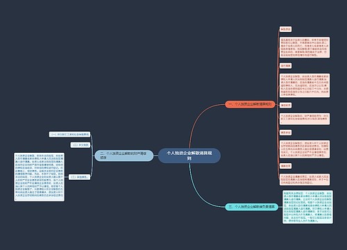 个人独资企业解散清算规则