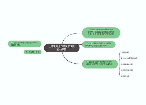 上市公司上市前后形成债务的原因