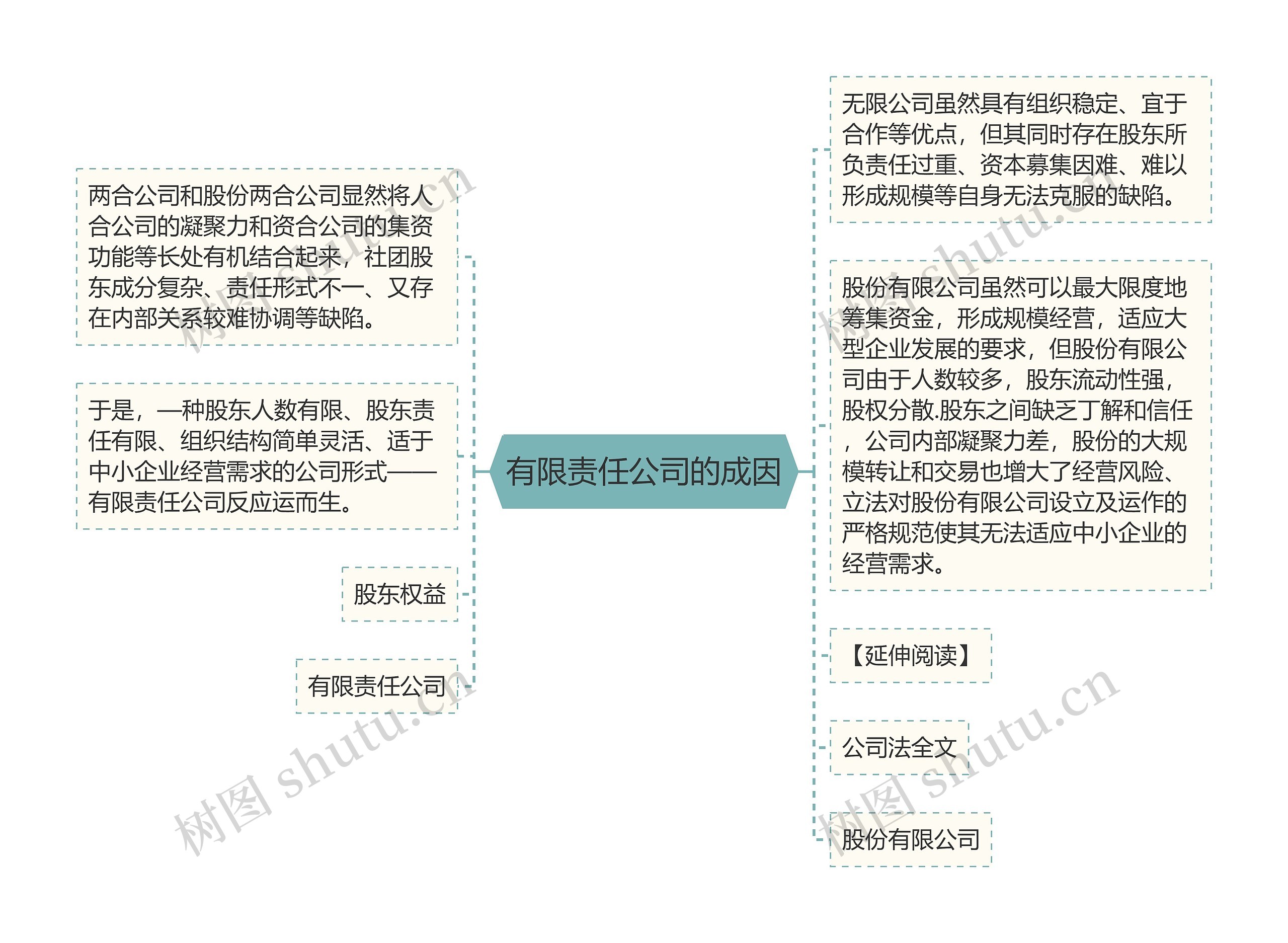 有限责任公司的成因思维导图