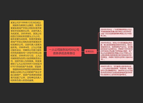 一人公司股东如何对公司债务承担连带责任