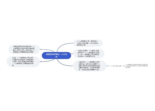 我国是如何规定一人公司的