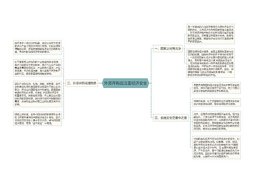 外资并购应注重经济安全