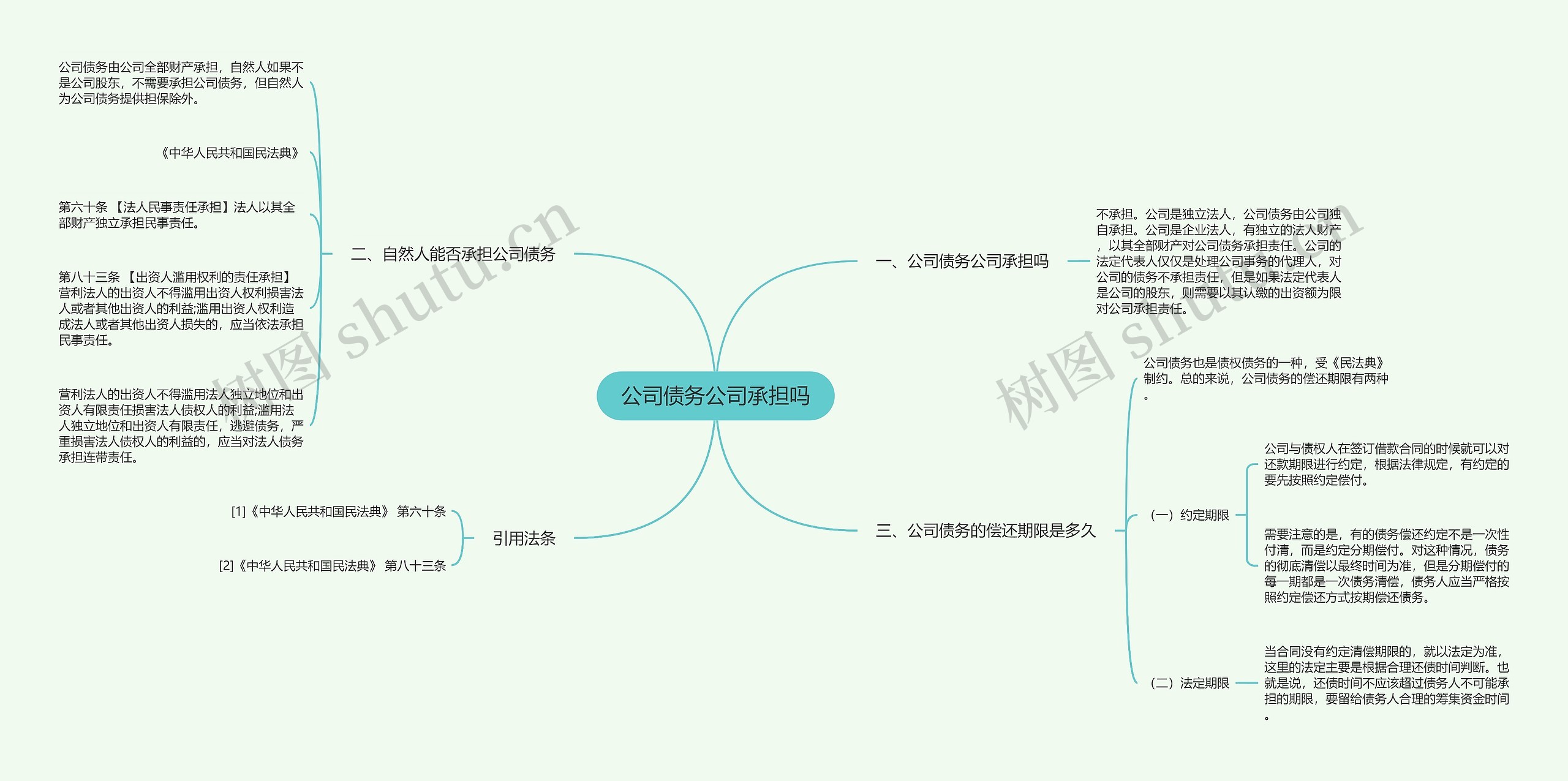 公司债务公司承担吗思维导图