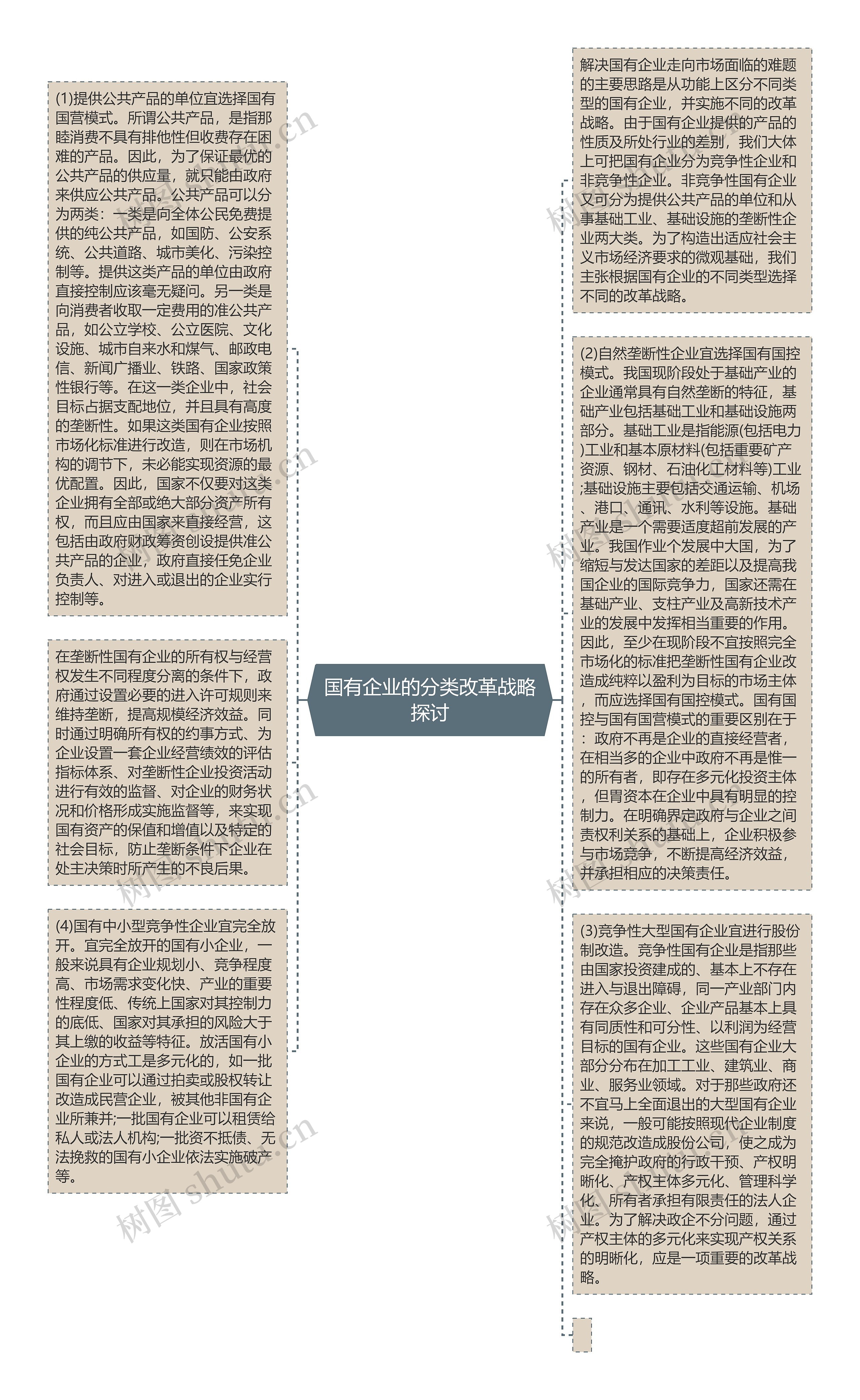 国有企业的分类改革战略探讨思维导图