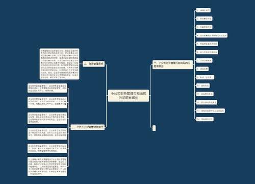 小公司财务管理可能出现的问题有哪些