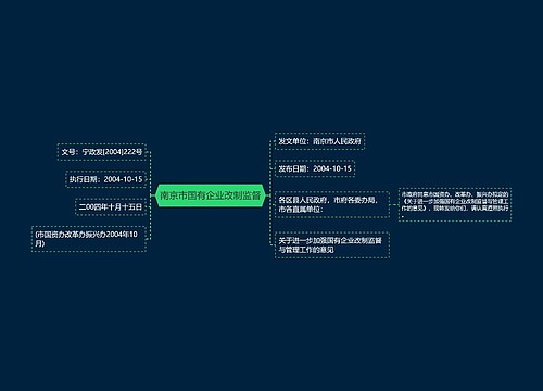 南京市国有企业改制监督