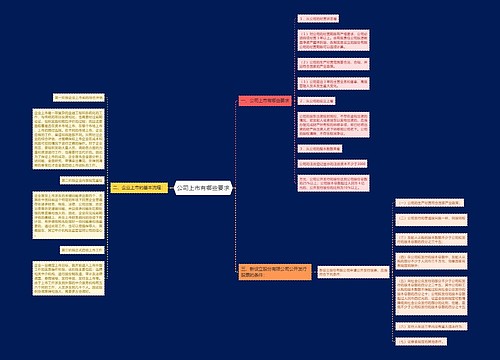 公司上市有哪些要求