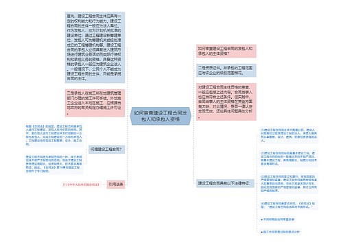 如何审查建设工程合同发包人和承包人资格