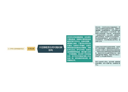 不定期租赁合同可随时解除吗