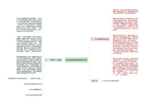 如何理解附期限的合同