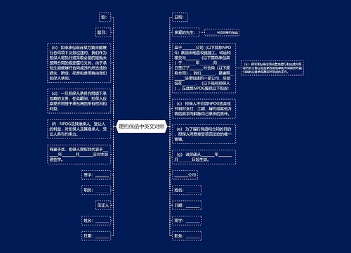 履约保函中英文对照