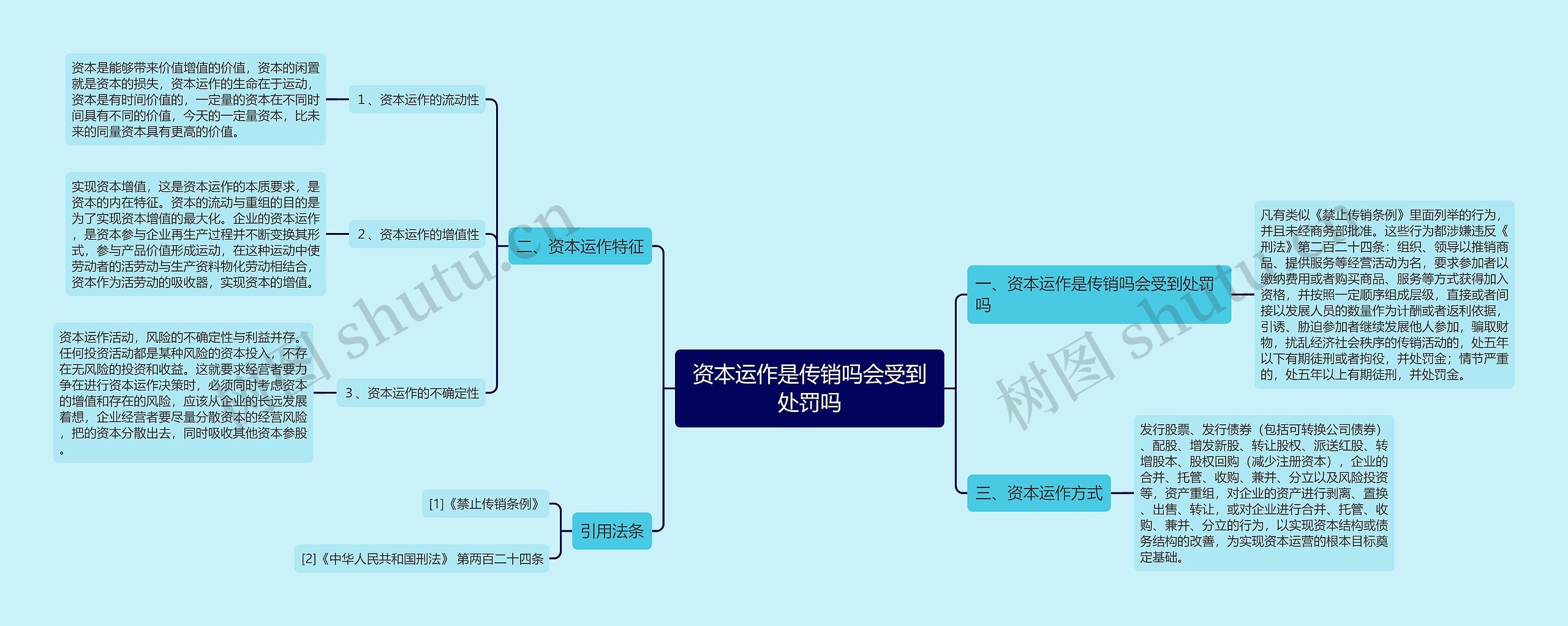 资本运作是传销吗会受到处罚吗思维导图