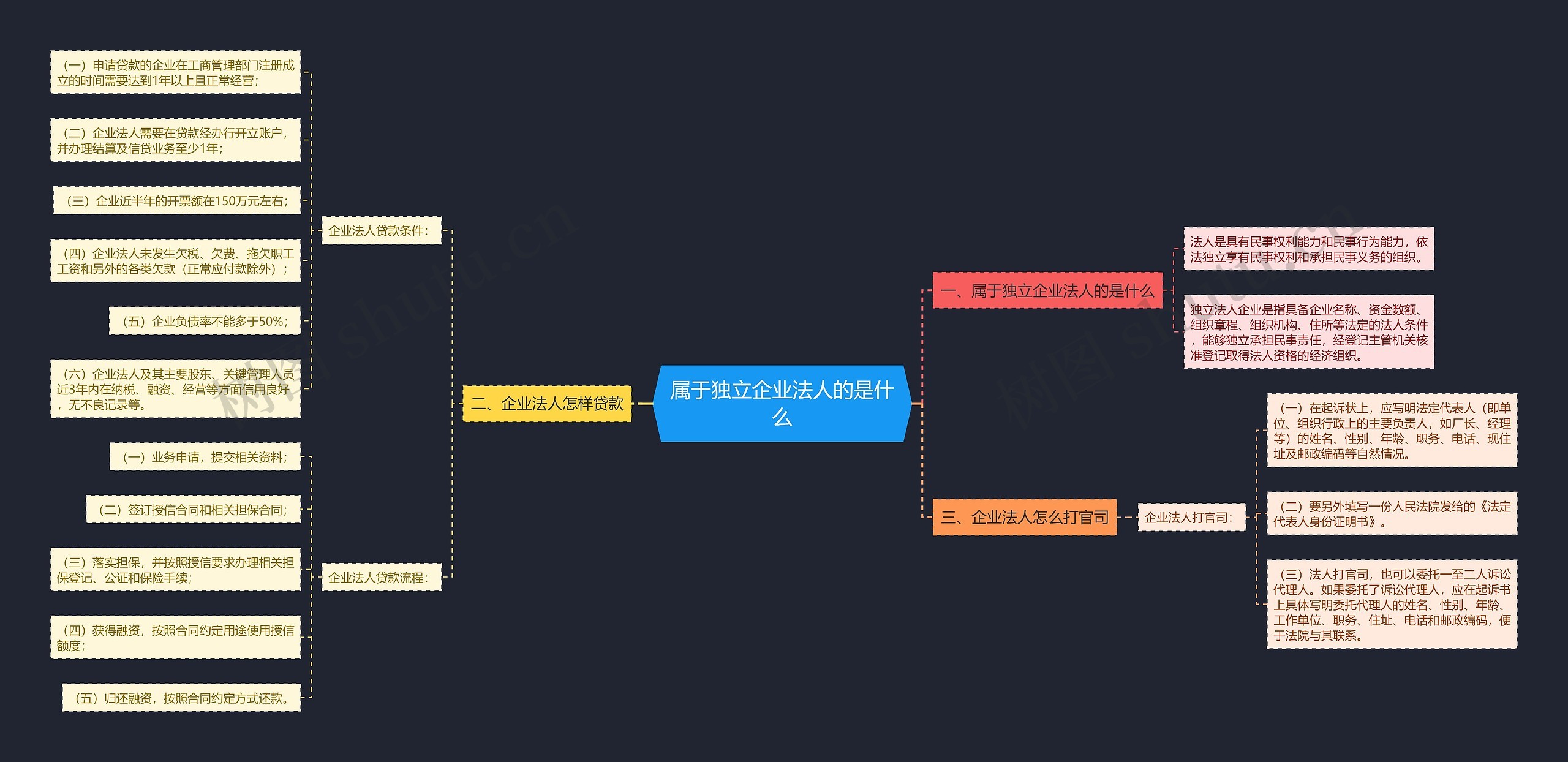 属于独立企业法人的是什么思维导图