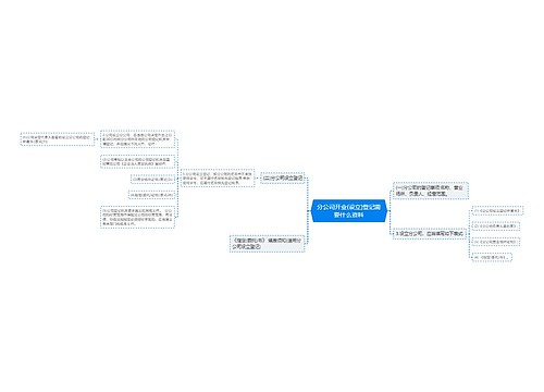 分公司开业(设立)登记需要什么资料