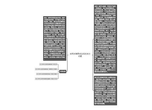 合同诈骗罪成立后的效力问题