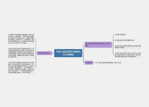 代理人擅自滥用代理权的行为有哪些