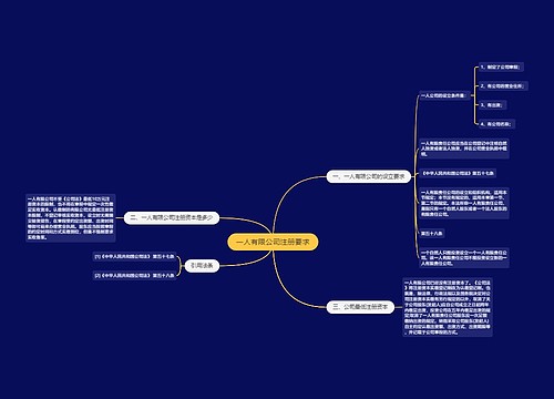 一人有限公司注册要求