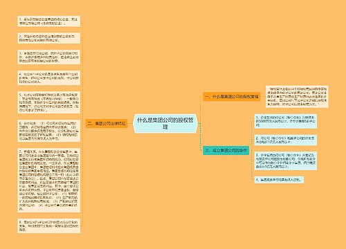 什么是集团公司的股权管理