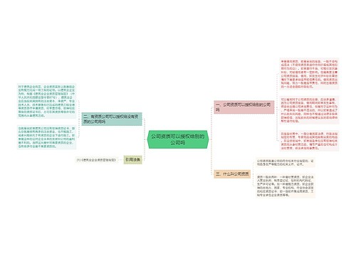 公司资质可以授权给别的公司吗