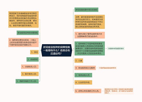 新冠疫苗接种的保障措施一般都有什么？疫苗会有后遗症吗？