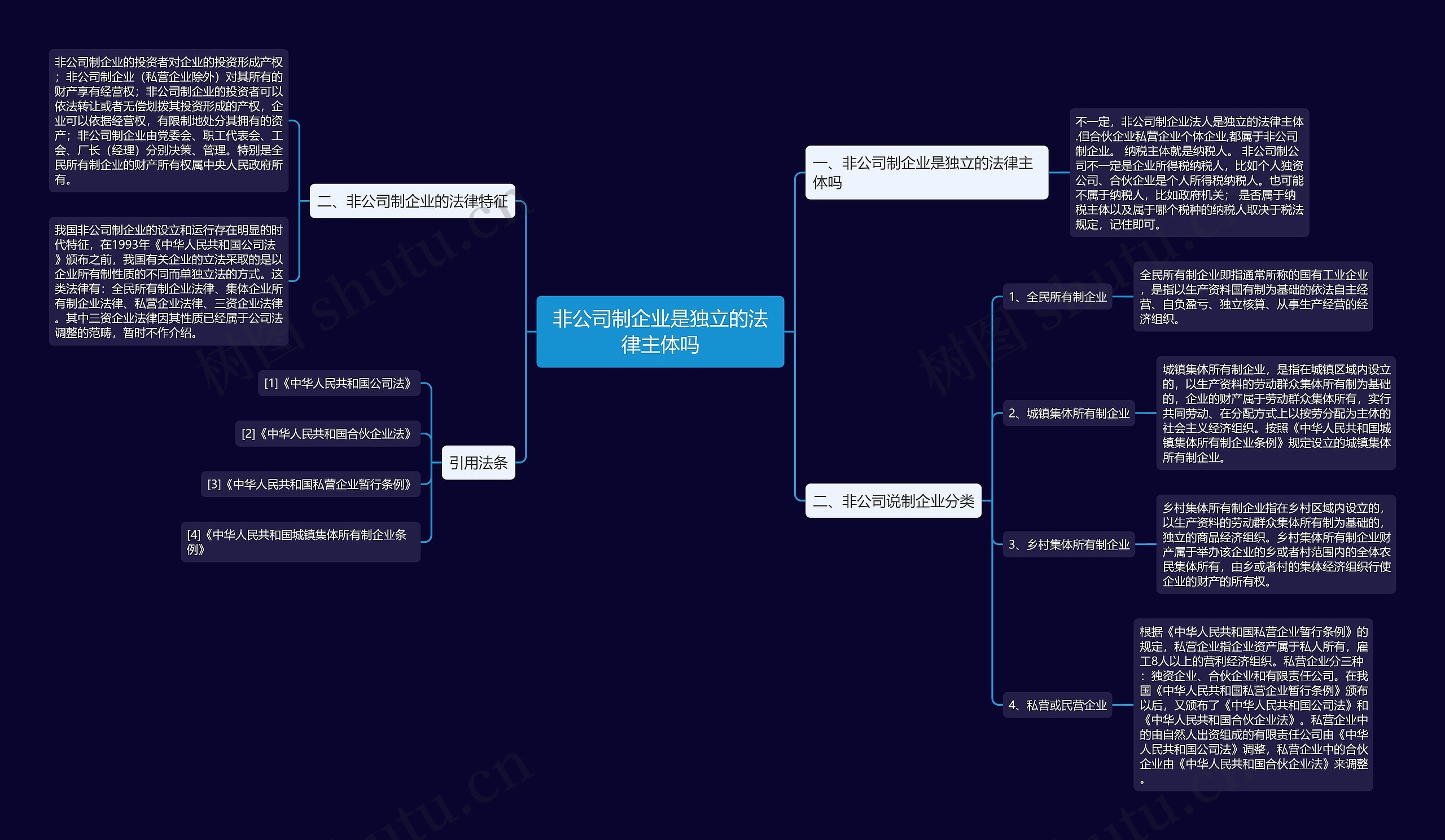 非公司制企业是独立的法律主体吗思维导图