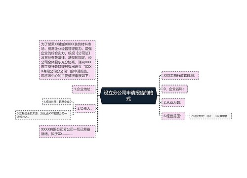 设立分公司申请报告的格式