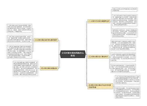 公司关联交易的风险怎么防范