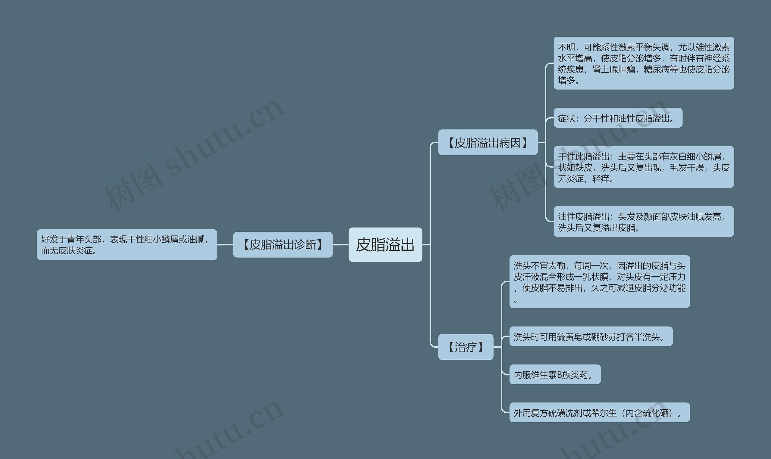 皮脂溢出思维导图