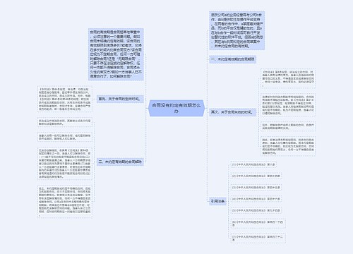 合同没有约定有效期怎么办