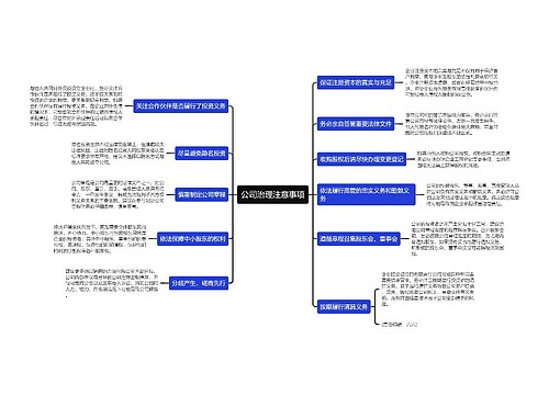 公司治理注意事项
