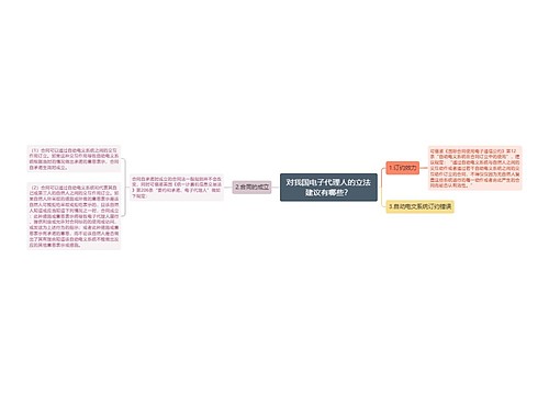 对我国电子代理人的立法建议有哪些？