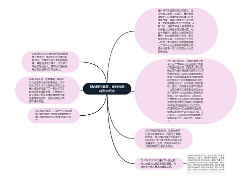 犯合同诈骗罪，被判有期徒刑加罚金