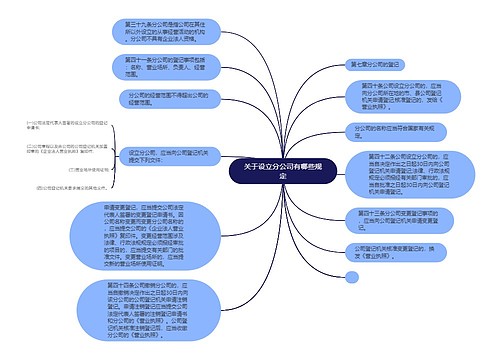 关于设立分公司有哪些规定