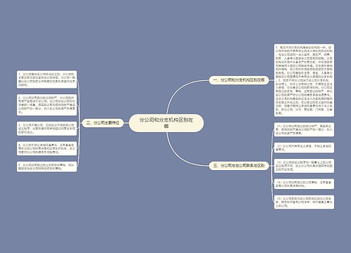 分公司和分支机构区别在哪