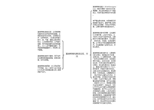 直接喉镜检查适应症、方法