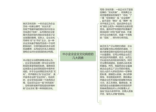 中小企业企业文化病症的几大因素