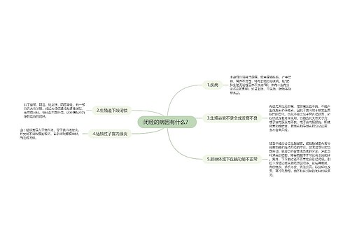 闭经的病因有什么？