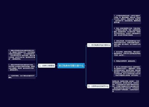 签订购房合同要注意什么