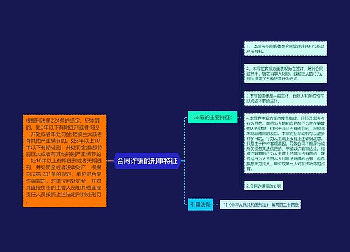 合同诈骗的刑事特征