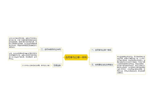 合同章与公章一样吗