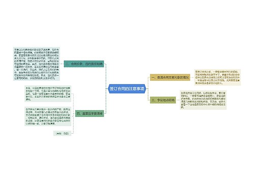 签订合同的注意事项