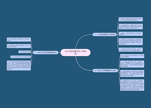 分公司注册登记的一般流程
