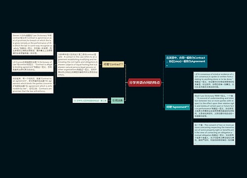 分享英语合同的特点