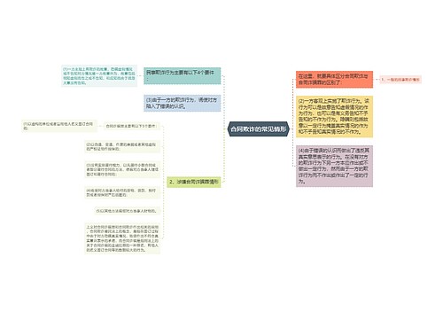 合同欺诈的常见情形