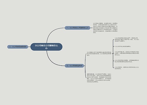 分公司被总公司撤销怎么办