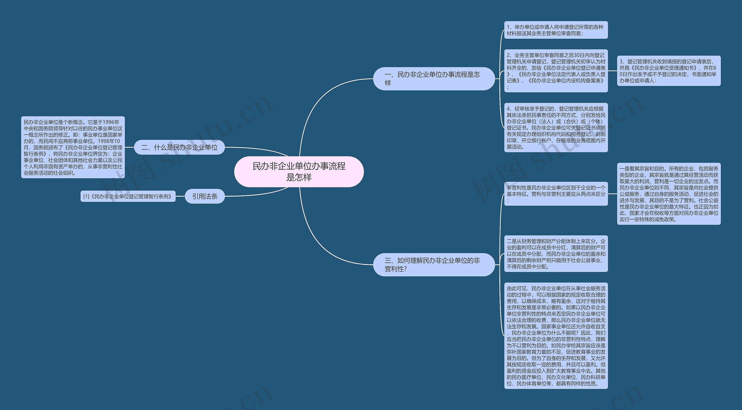 民办非企业单位办事流程是怎样思维导图