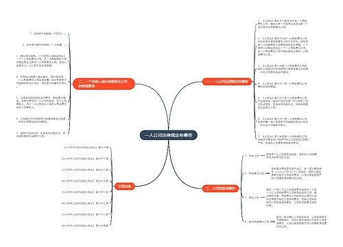 一人公司法律规定有哪些