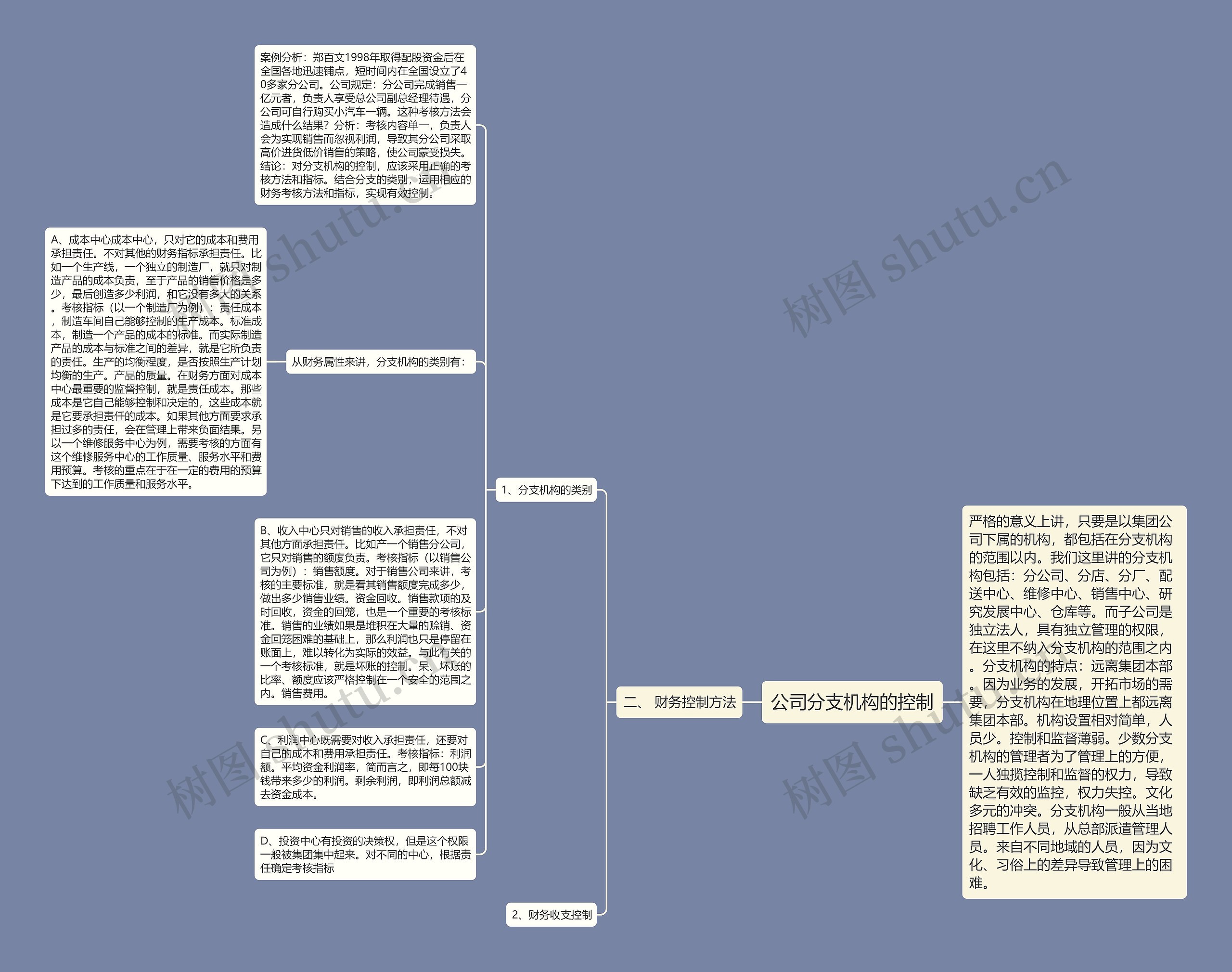 公司分支机构的控制思维导图