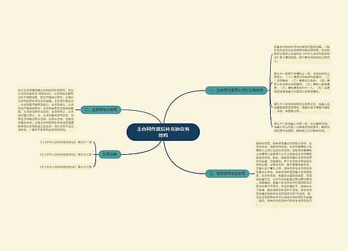 主合同作废后补充协议有效吗