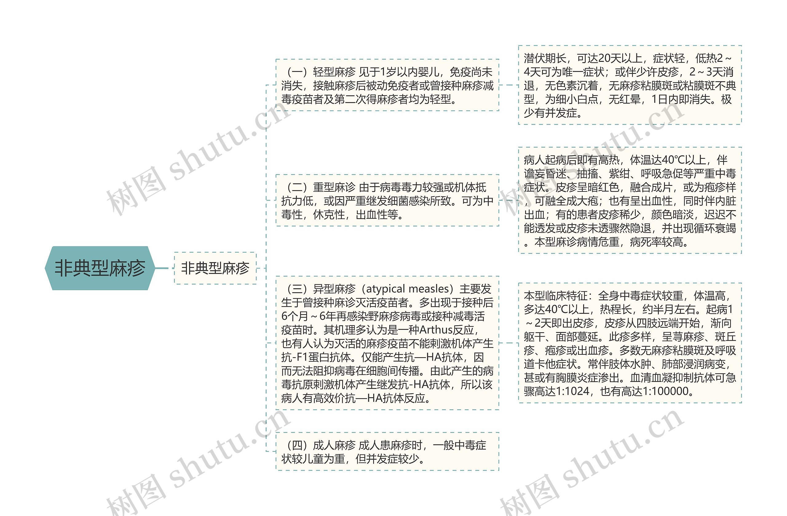 非典型麻疹思维导图